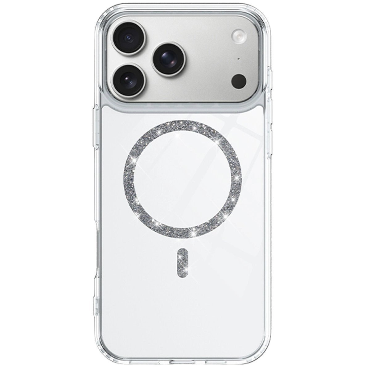 Apple İphone 17 Pro Live Diamond Magsafe Kapak - Şeffaf