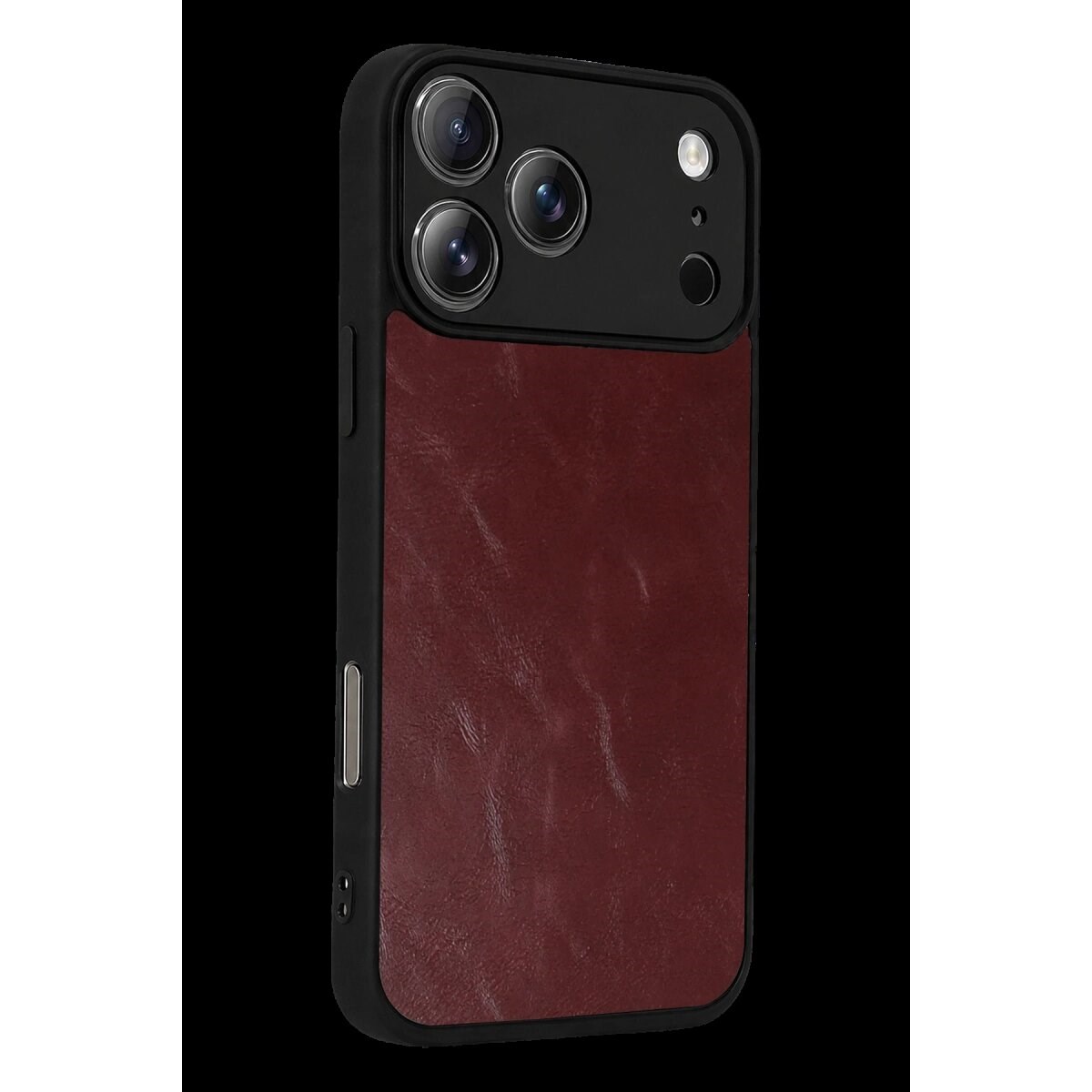 Apple İphone 17 Pro Max Aras Deri Kapak - Bordo