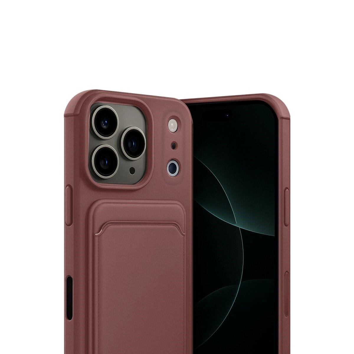 Apple İphone 17 Pro Max Kelvin Kartvizitli Silikon - Bordo