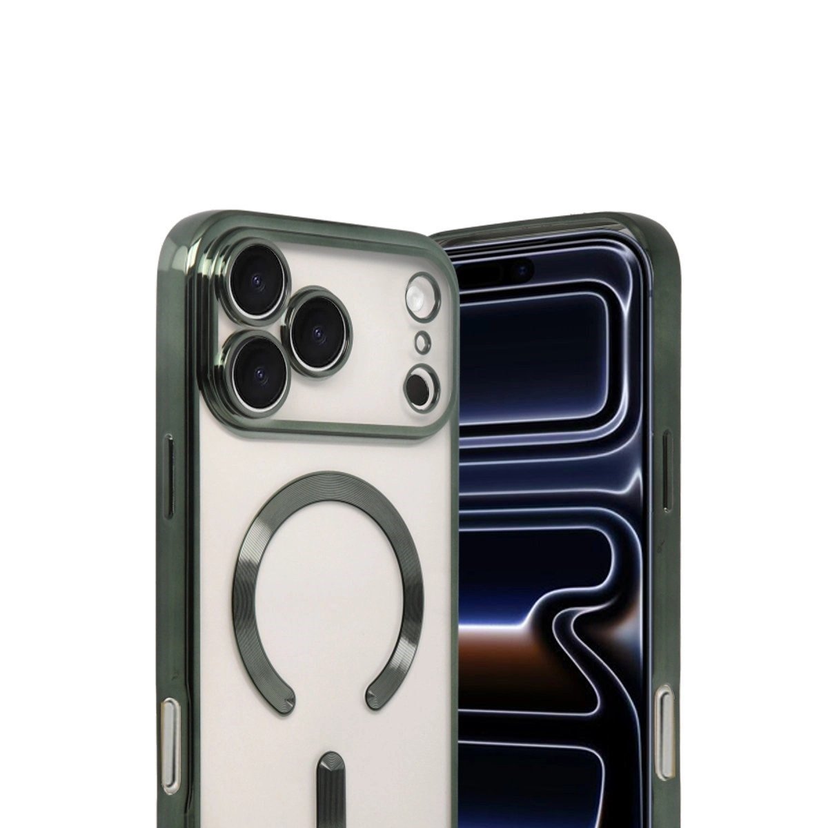 Apple İphone 17 Pro Max Kross Magneticsafe Kapak - Koyu Yeşil