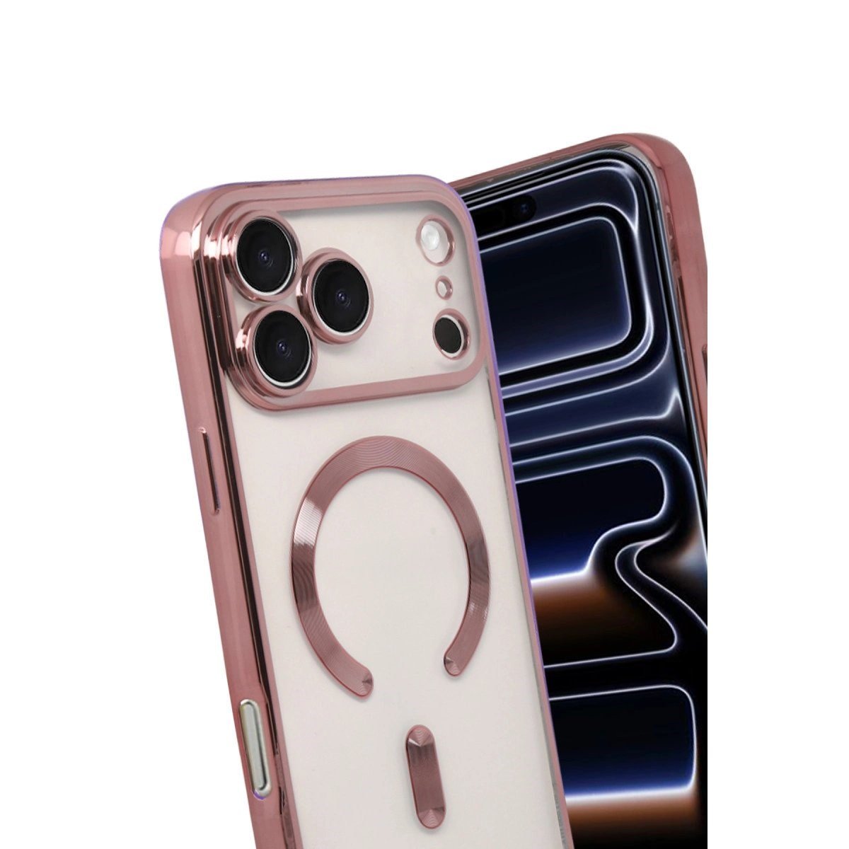 Apple İphone 17 Pro Max Kross Magneticsafe Kapak - Rose