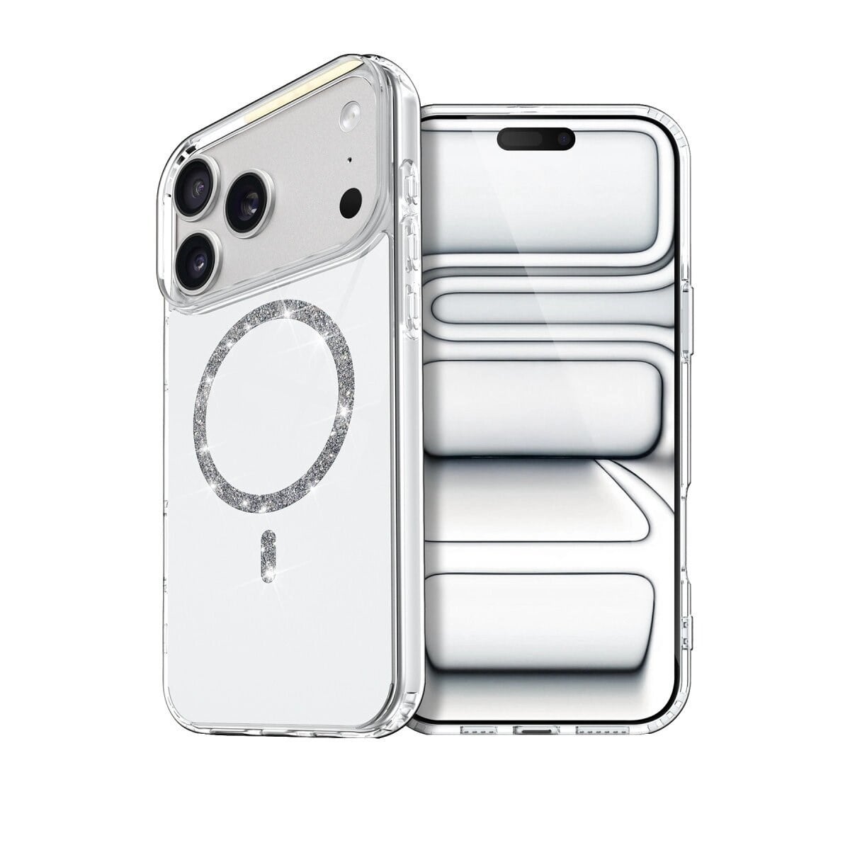 Apple İphone 17 Pro Max Live Diamond Magsafe Kapak - Şeffaf