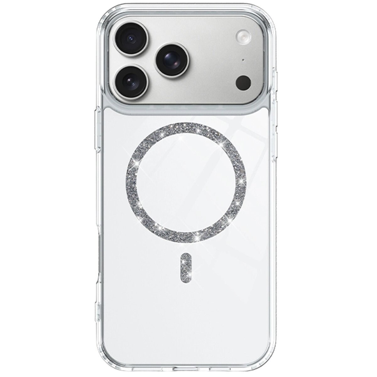 Apple İphone 17 Pro Max Live Diamond Magsafe Kapak - Şeffaf