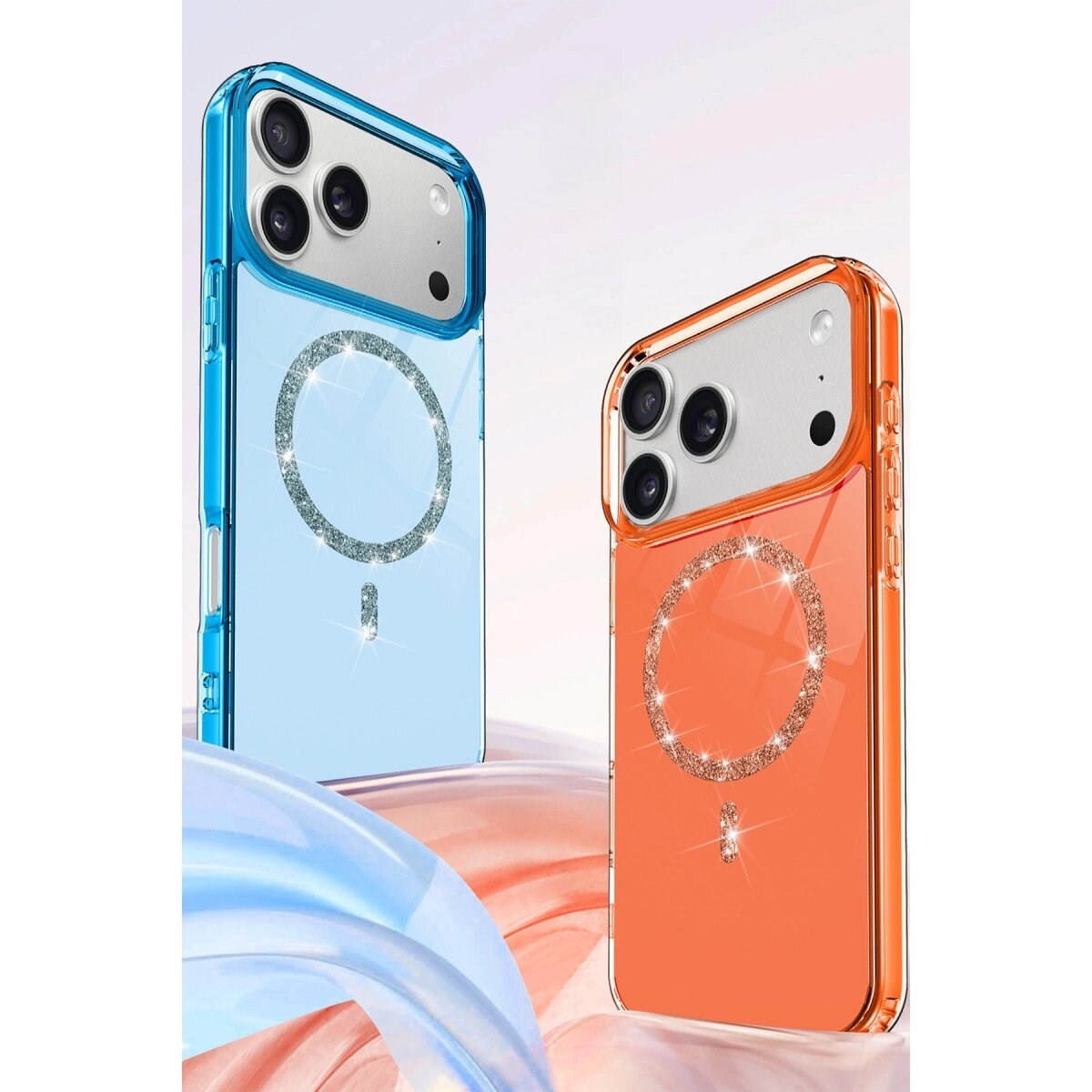 Apple İphone 17 Pro Max Live Diamond Magsafe Kapak - Şeffaf