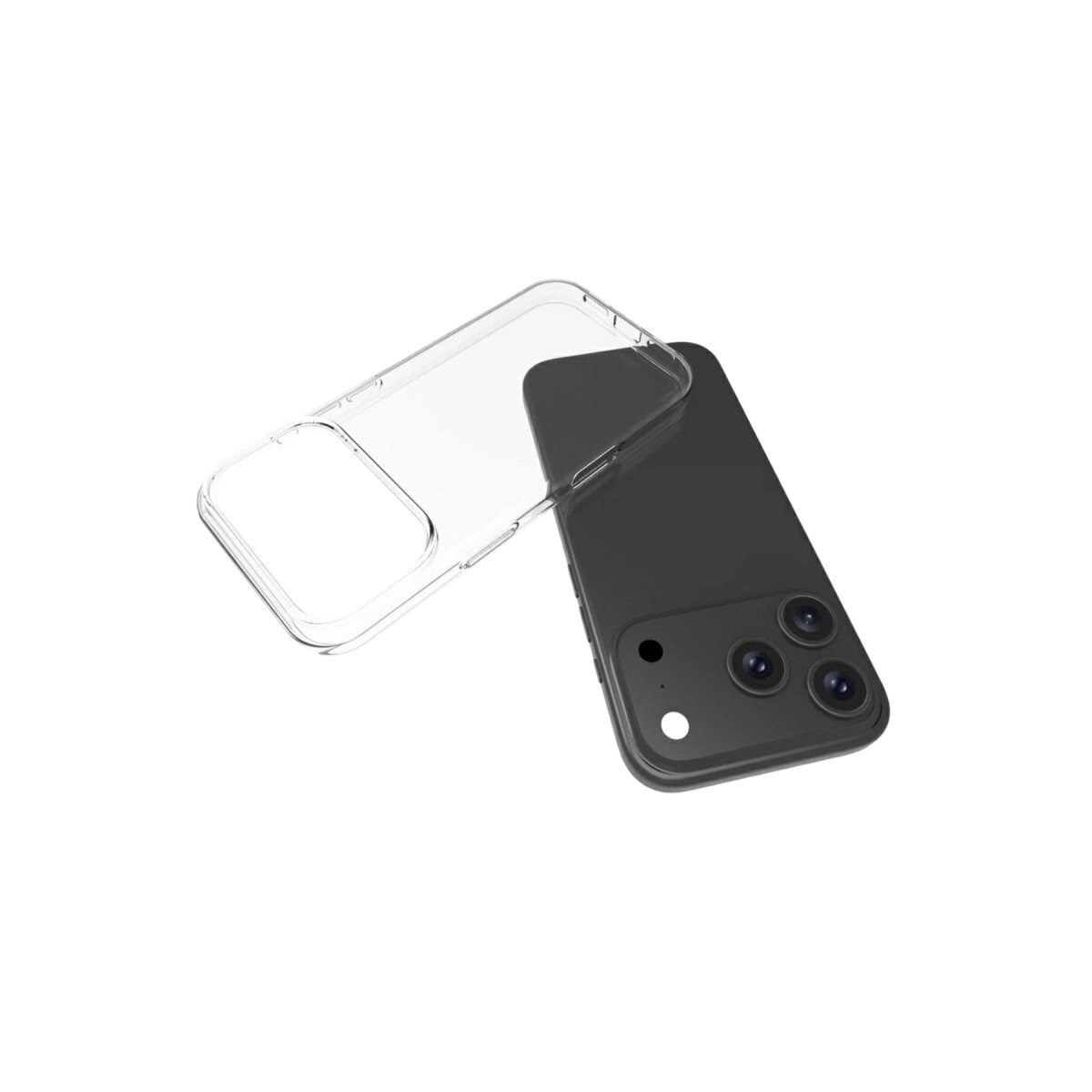 Apple İphone 17 Pro Max Lüx Şeffaf Silikon - Şeffaf