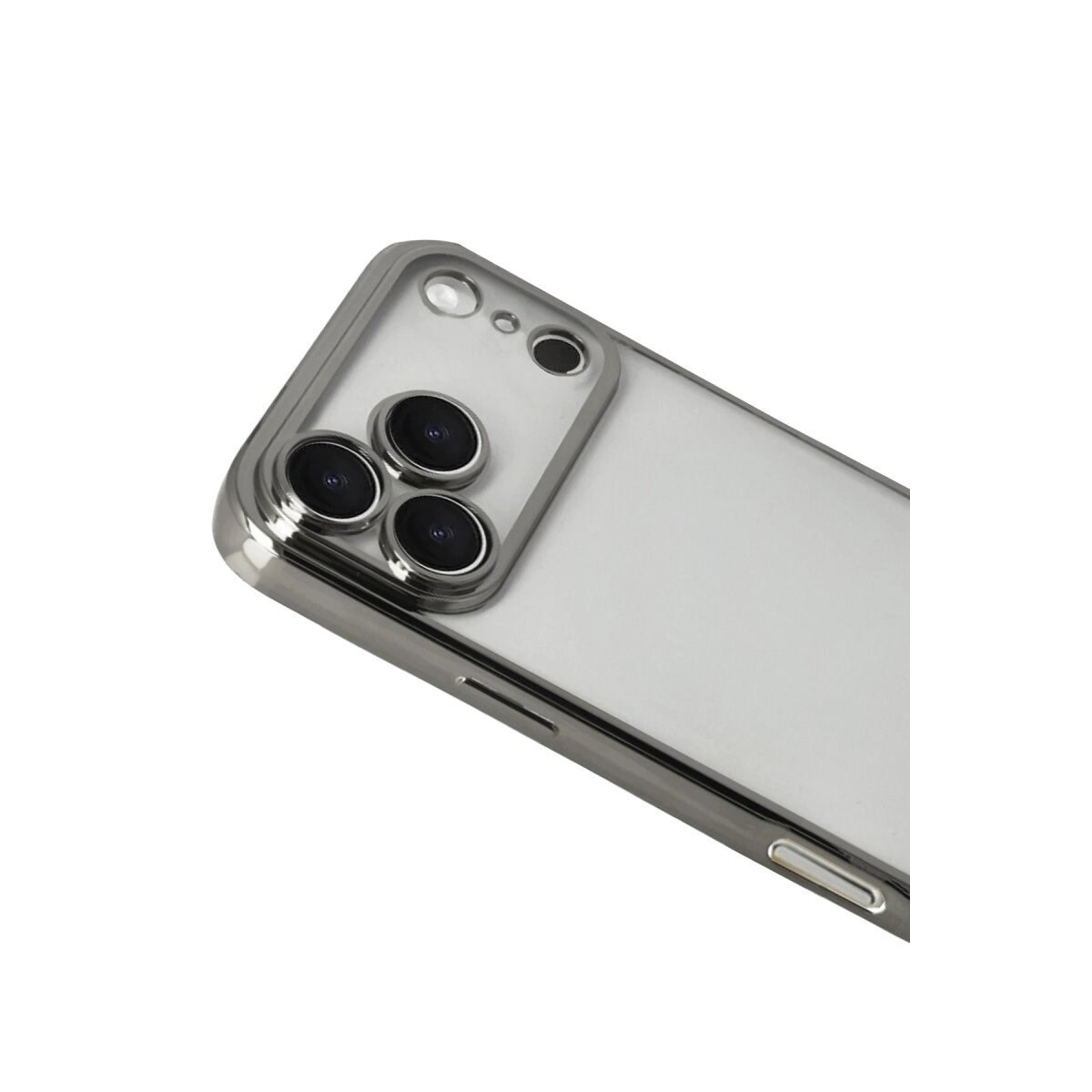 Apple İphone 17 Pro Max Razer Lensli Silikon - Titan Gri