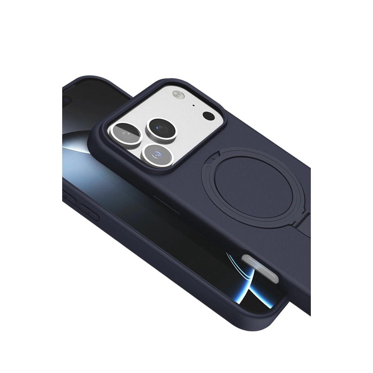 Apple İphone 17 Pro Max Regal Magsafe Standlı Kapak - Lacivert