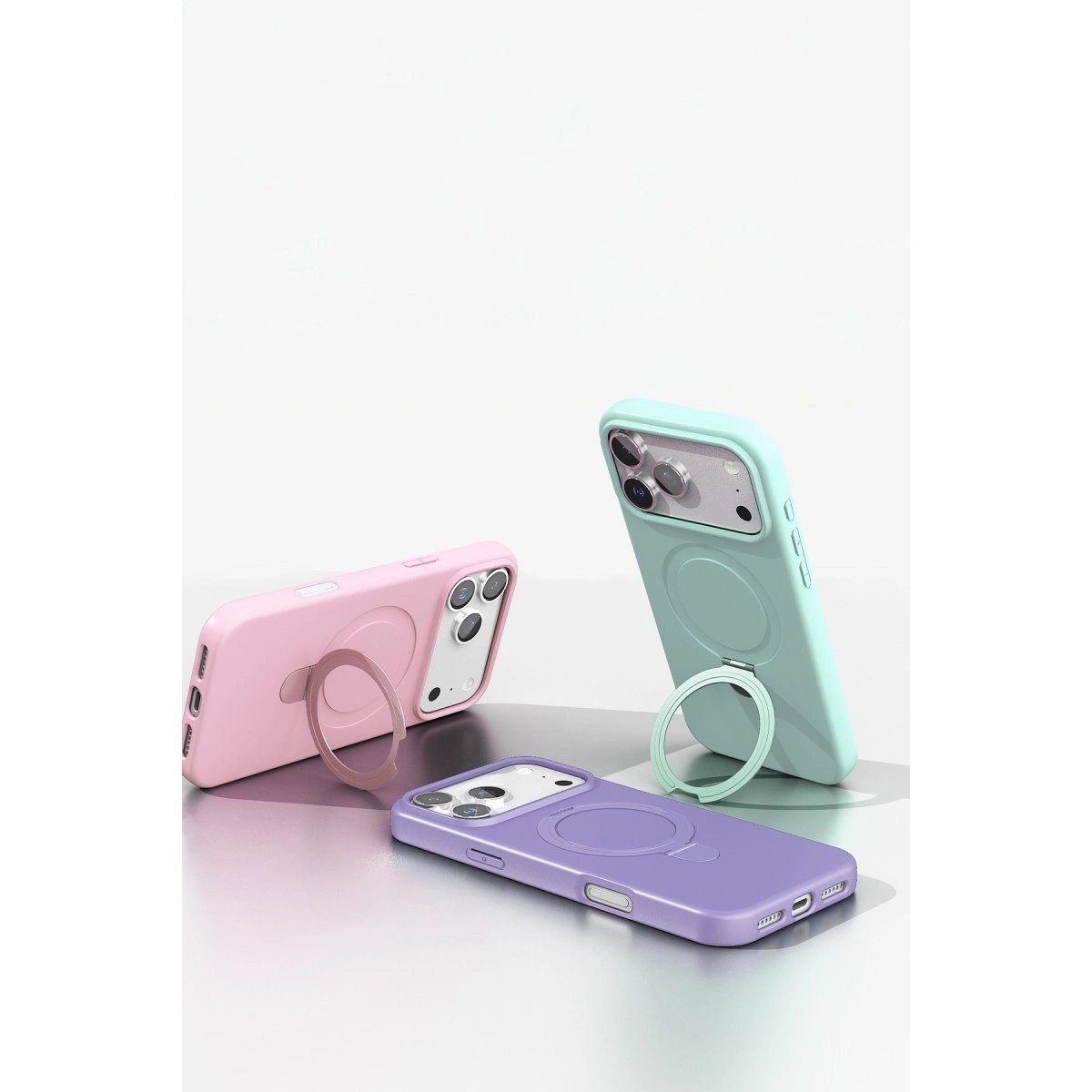 Apple İphone 17 Pro Regal Magsafe Standlı Kapak - Titan Gri