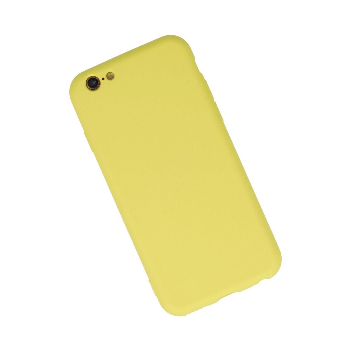 Apple İphone 6 Plus Kılıf Nano İçi Kadife Silikon - Sarı