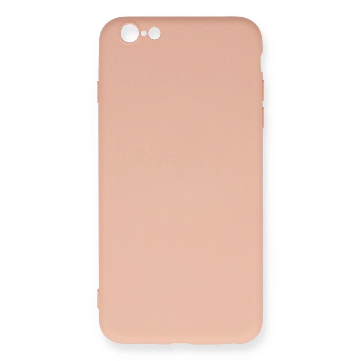 Apple İphone 6 Plus Kılıf Nano İçi Kadife Silikon - Pudra