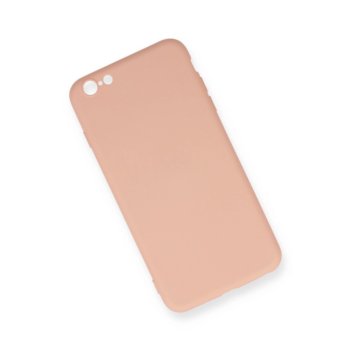 Apple İphone 6 Plus Kılıf Nano İçi Kadife Silikon - Pudra