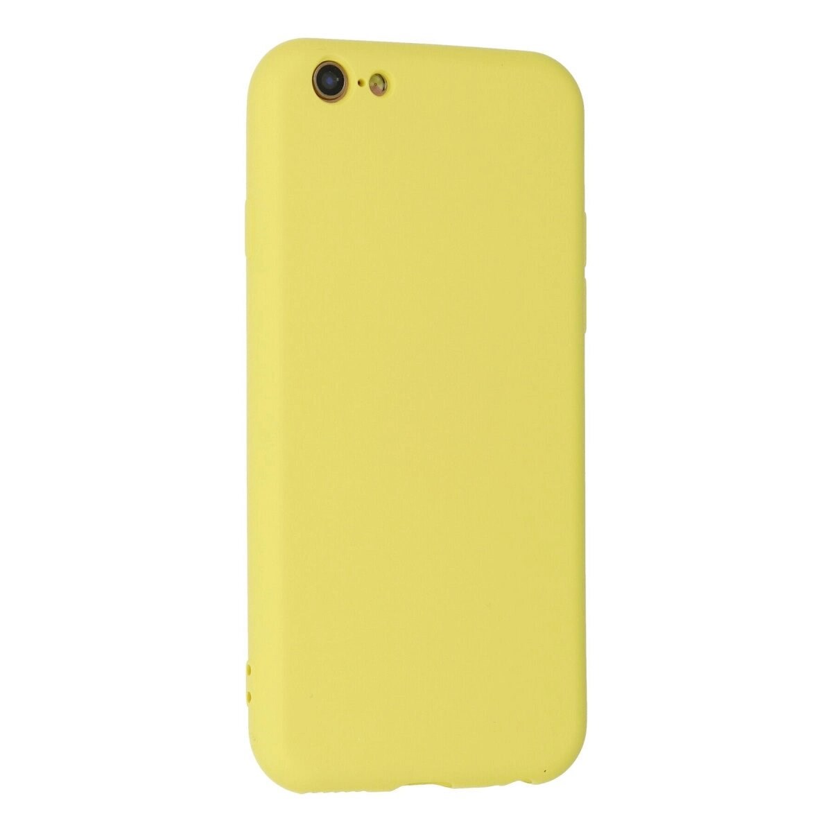 Apple İphone 6 Plus Kılıf Nano İçi Kadife Silikon - Sarı