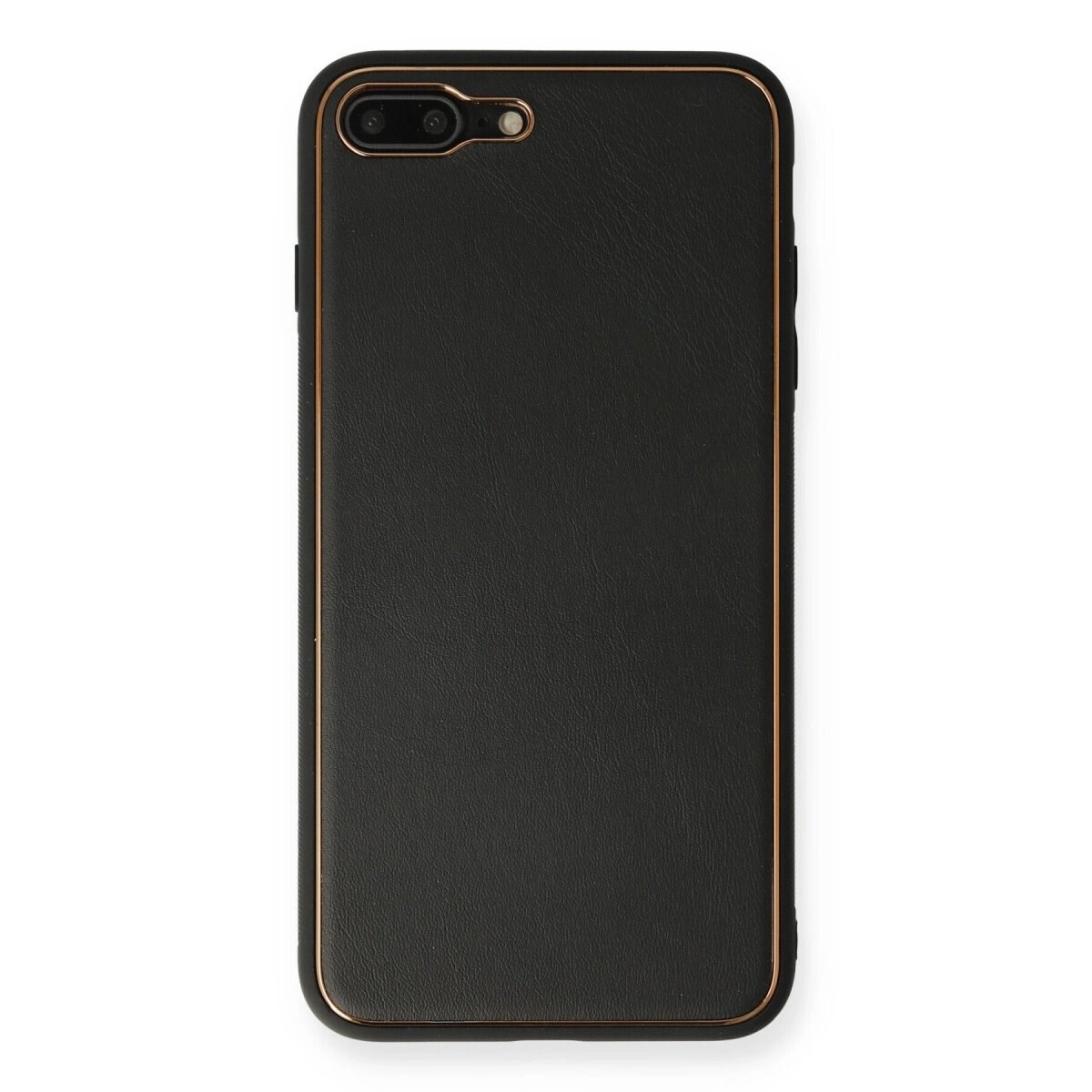 Apple İphone 7 Plus Kılıf Coco Deri Silikon Kapak - Siyah