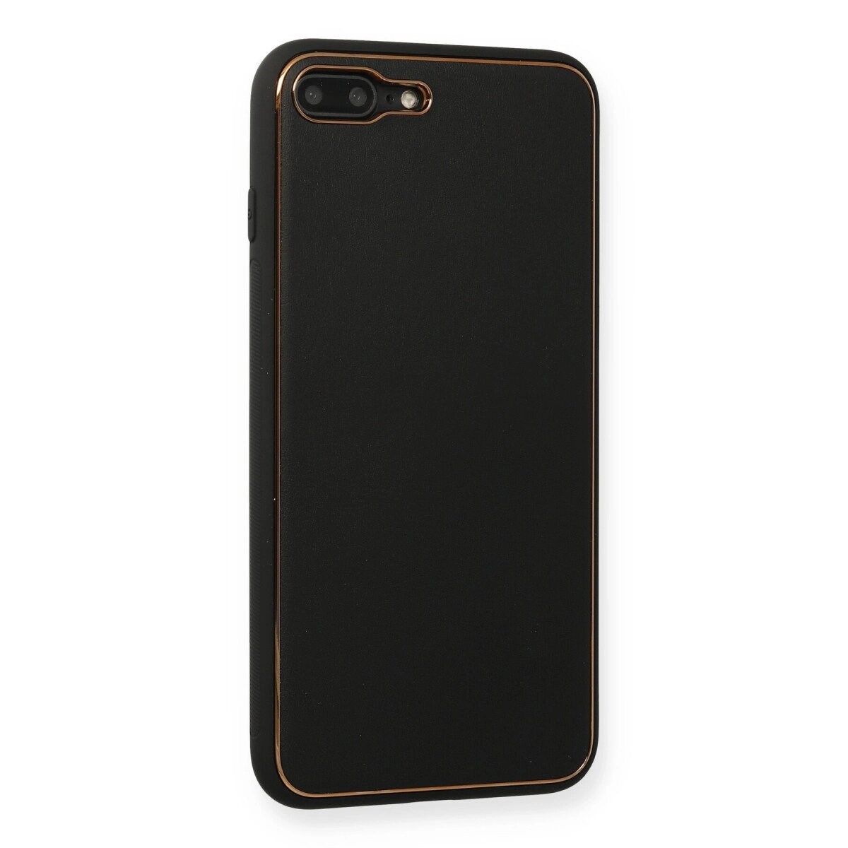 Apple İphone 7 Plus Kılıf Coco Deri Silikon Kapak - Siyah