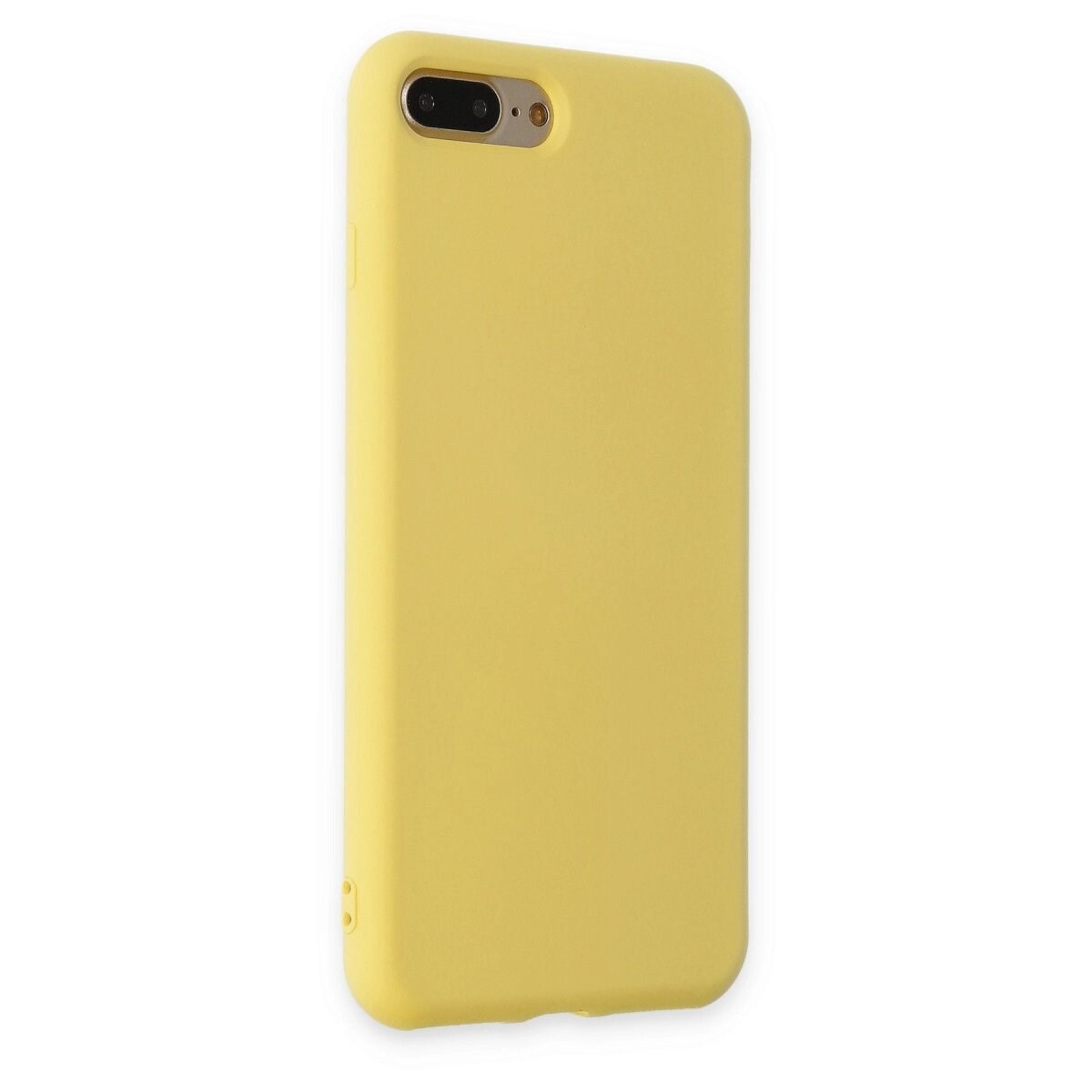 Apple İphone 7 Plus Kılıf Nano İçi Kadife Silikon - Sarı