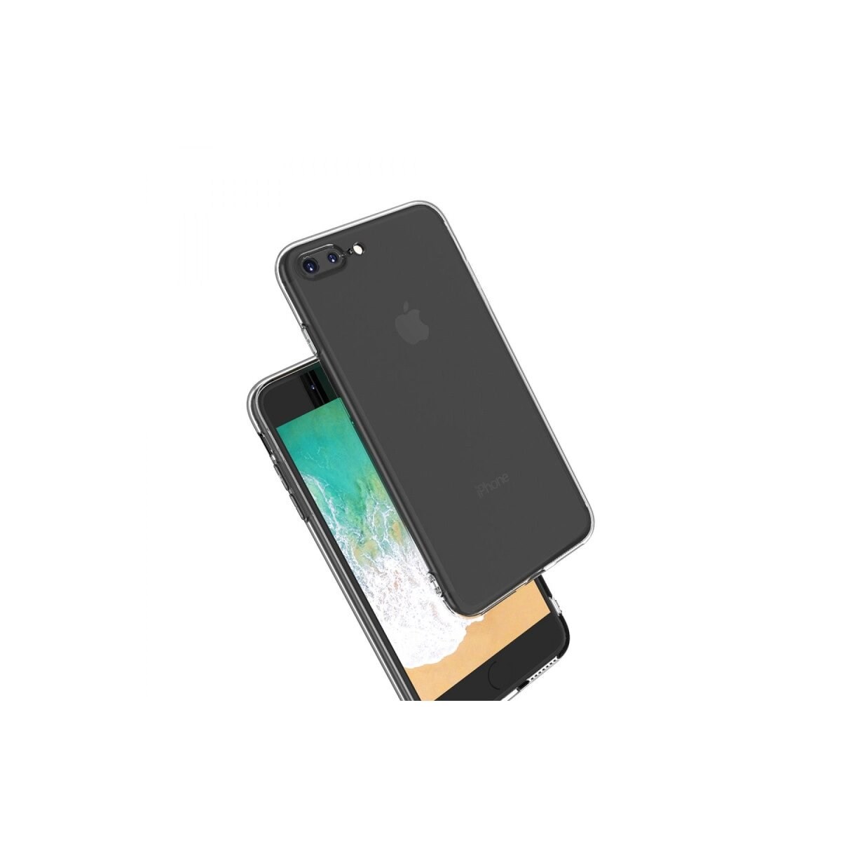 Apple İphone 8 Plus Kılıf Deluxe 2mm Şeffaf Silikon