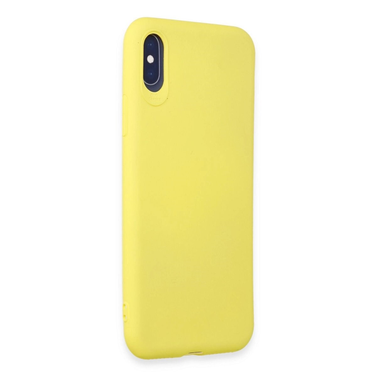 Apple İphone X Kılıf First Silikon - Sarı