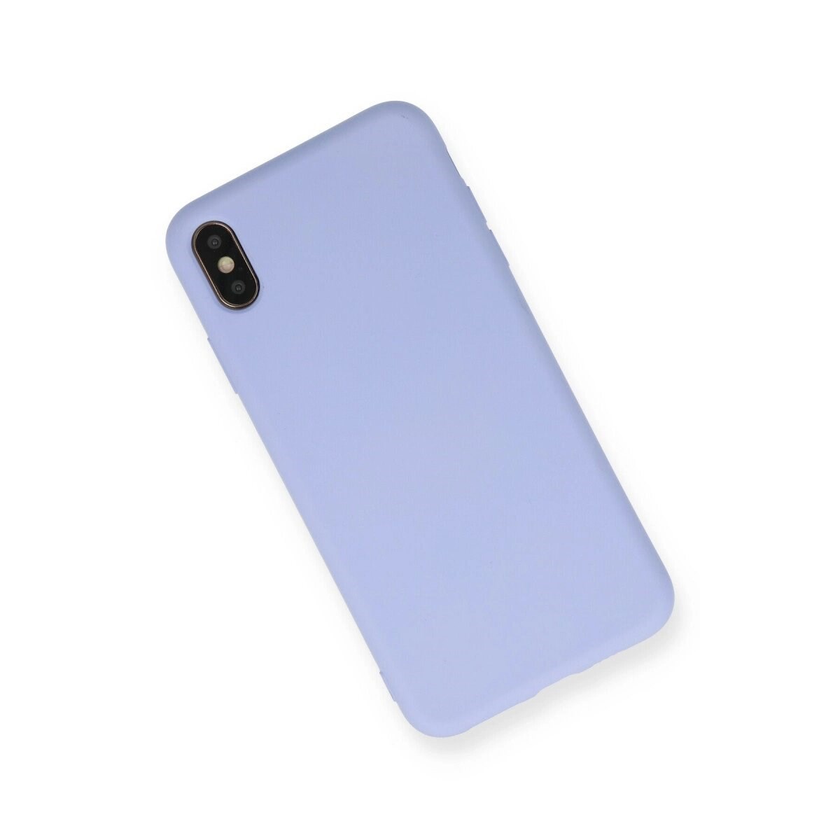 Apple İphone X Kılıf Nano İçi Kadife Silikon - Lila