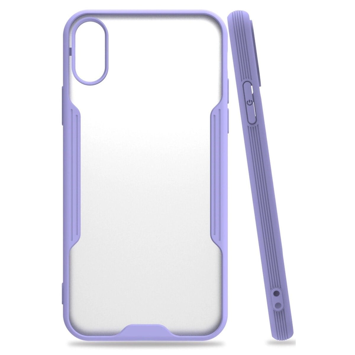 Apple İphone X Kılıf Platin Silikon - Lila
