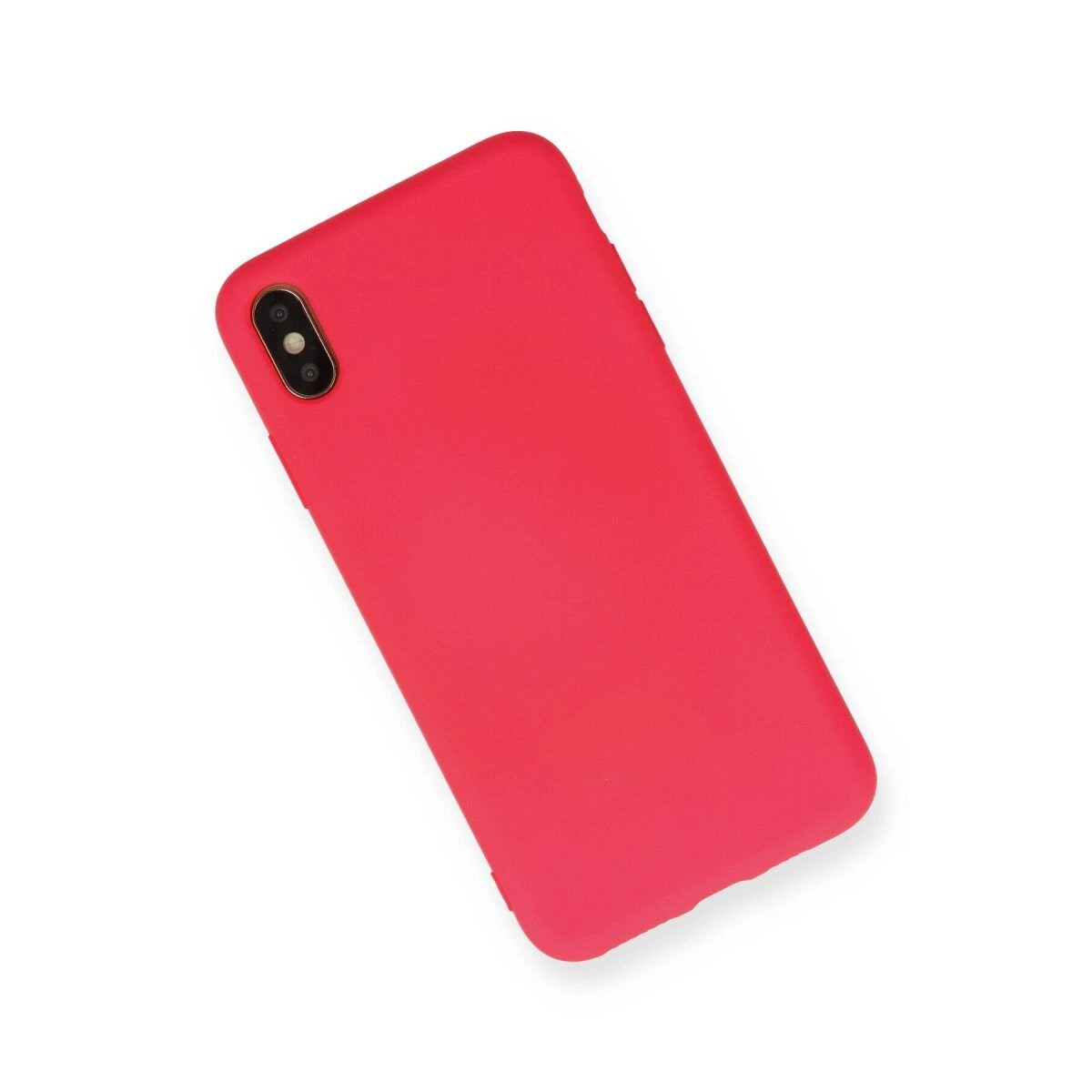 Apple İphone Xs Max Kılıf Nano İçi Kadife Silikon - Koyu Pembe