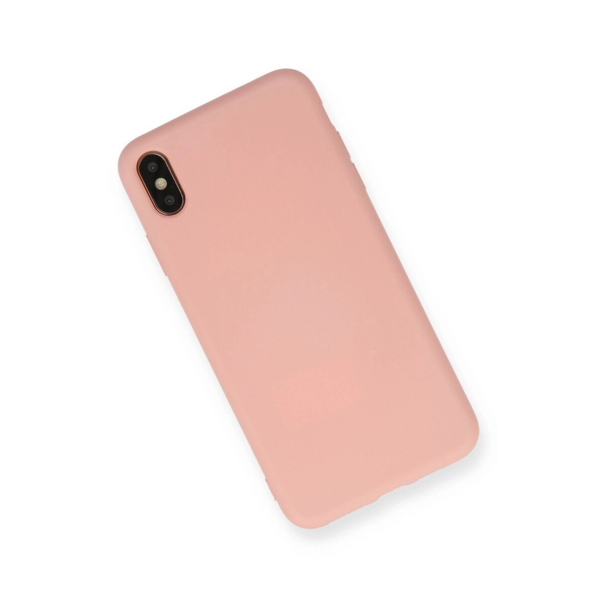 Apple İphone Xs Max Kılıf Nano İçi Kadife Silikon - Pudra