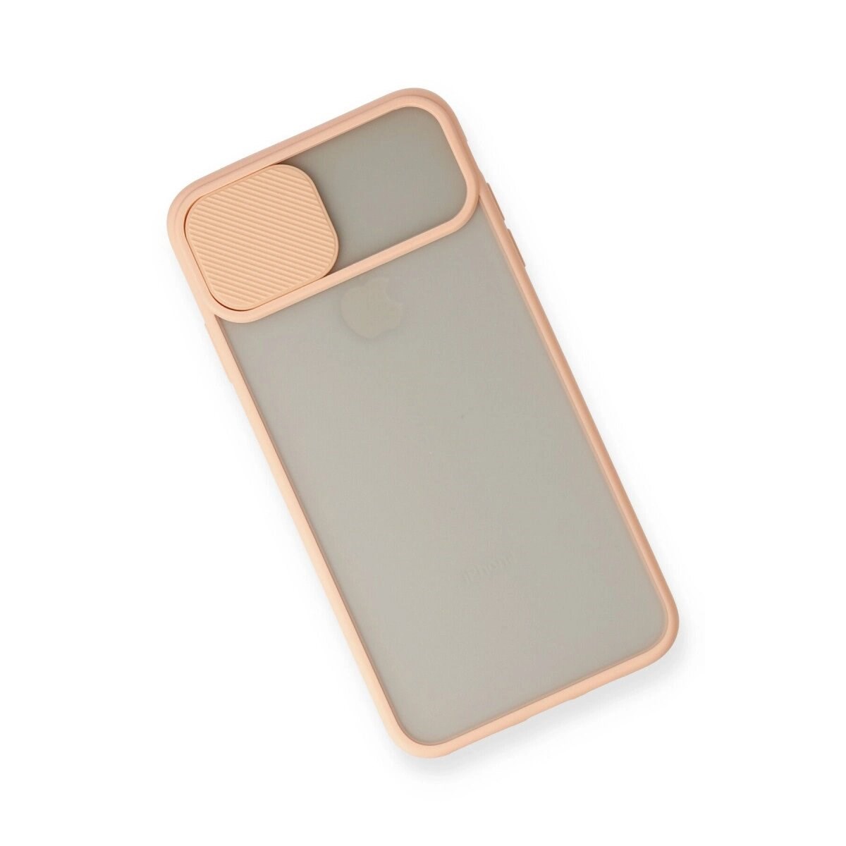 Apple İphone Xs Max Kılıf Palm Buzlu Kamera Sürgülü Silikon - Pembe