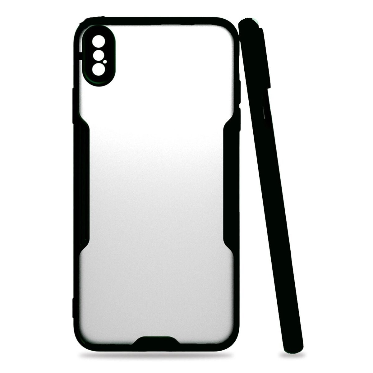 Apple İphone Xs Max Kılıf Platin Silikon - Siyah