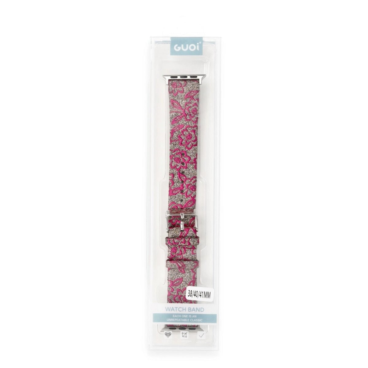 Apple Watch 38mm Creeper Desenli Kordon (saat Değildir) - Pembe