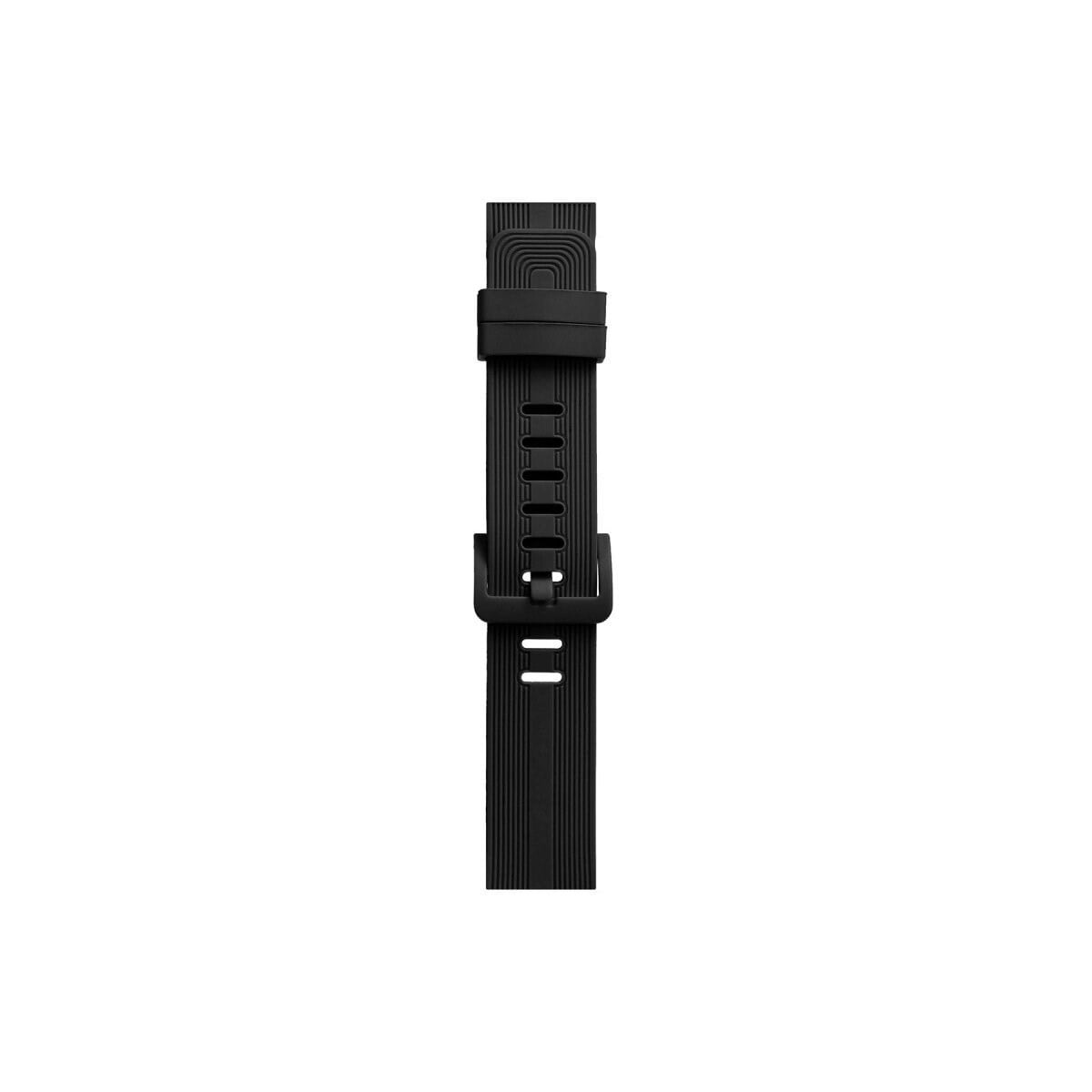 Apple Watch 38mm Kr408 Çizgili Silikon Kordon (saat Değildir) - Siyah