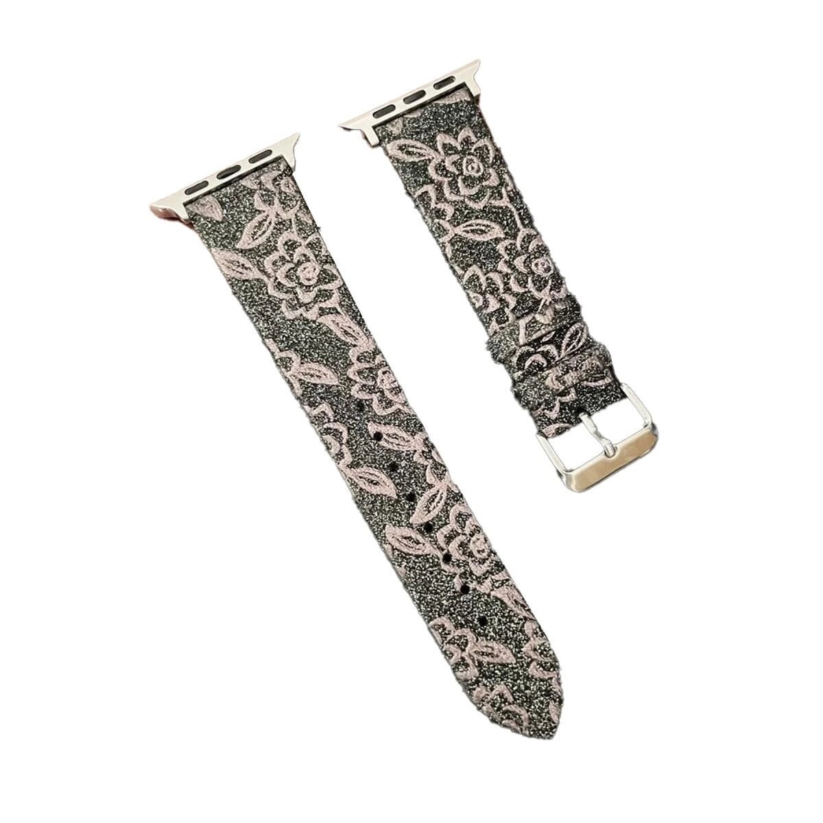 Apple Watch 42mm Creeper Desenli Kordon (saat Değildir) - Kahverengi