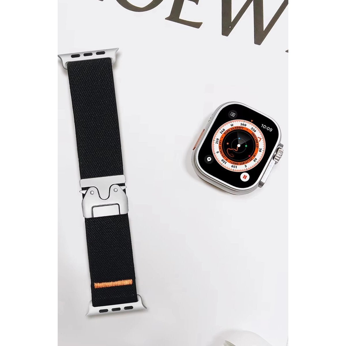 Apple Watch 42mm Forest Kumaş Kordon - Siyah