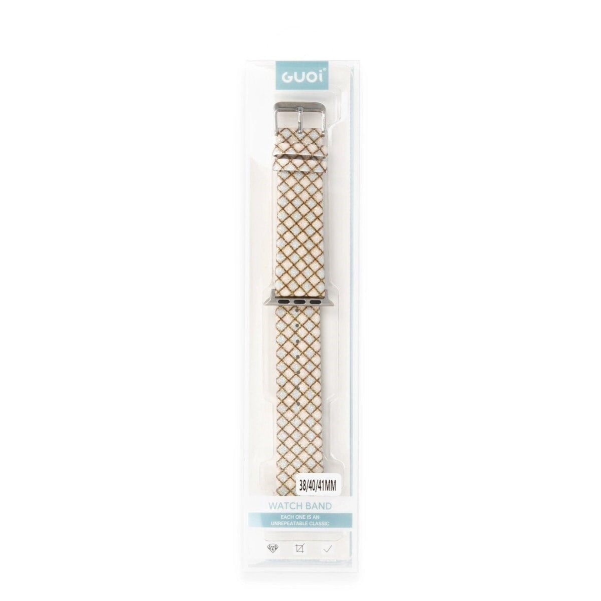 Apple Watch 42mm Karo Motif Kordon (saat Değildir) - Mavi