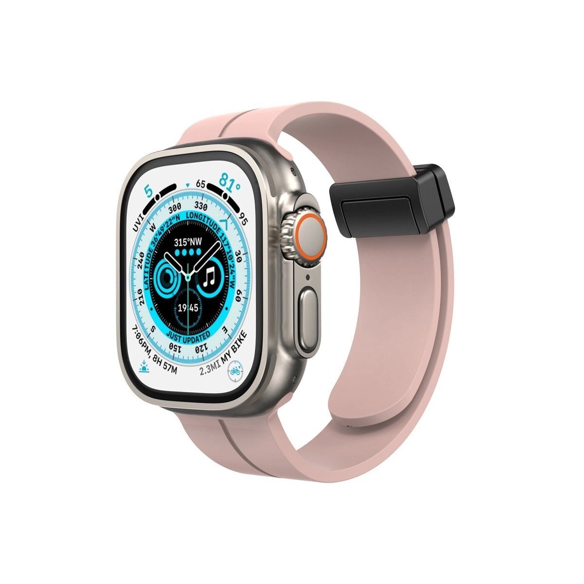 Apple Watch 42mm Kr412 Elegance Stylısh Kordon - Pudra