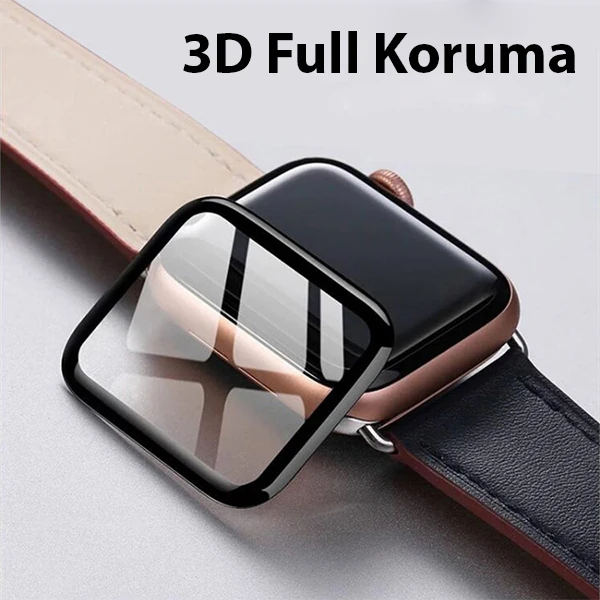 Apple Watch 7-8 41mm 3D PMMA Kavisli Full Cam Ekran Koruyucu PET-(1903)