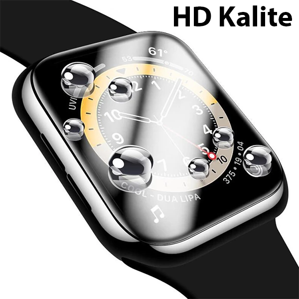 Apple Watch 7-8 41mm 3D PMMA Kavisli Full Cam Ekran Koruyucu PET-(1903)