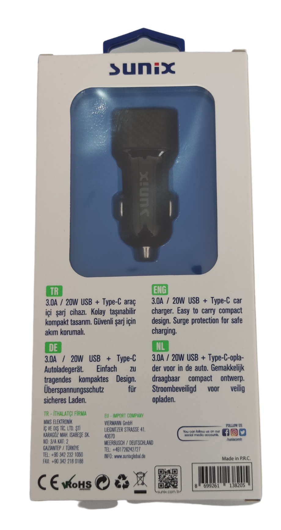 ARAC İCİ SARJ S322 20W 