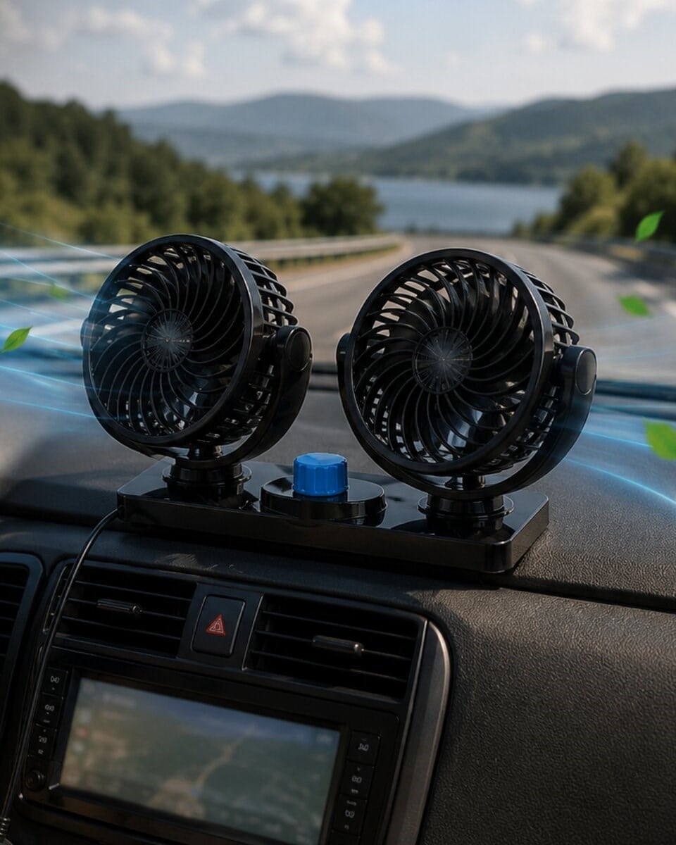 Araç Vantilatör Oynar Başlıklı Çakmaklık Girişli 2 Modlu Oto Fan