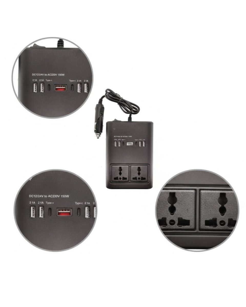 Araçta 220V Kullanım Sağlayan USB Destekli Güç İnvertörü