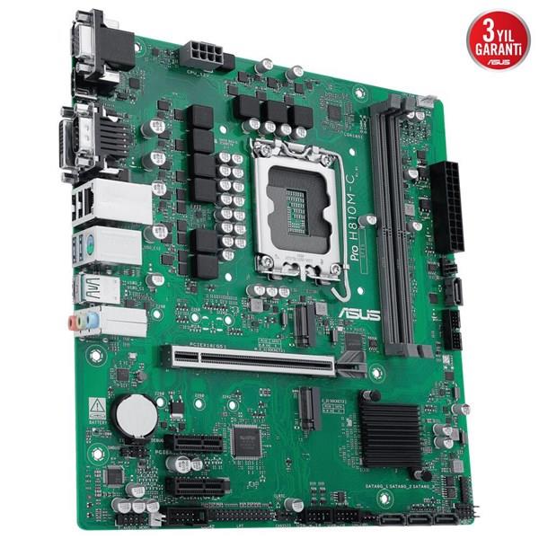 ASUS PRO H810M-C CSM DDR5 HDMI-DP TYPEC PCIE 5.0 1851P MATX KURUMSAL ANAKART