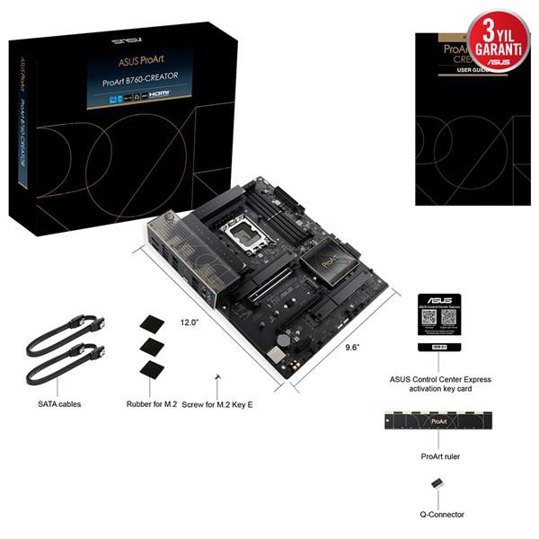 ASUS PROART B760-CREATOR DDR5 HDMI-DP PCIE 5.0 1700p ATX