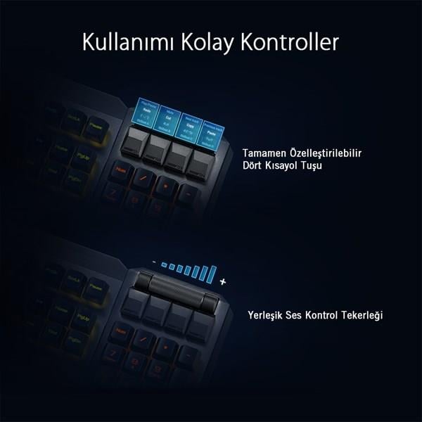 ASUS ROG CLAYMORE II KABLOSUZ RGB MEKANIK GAMING KLAVYE