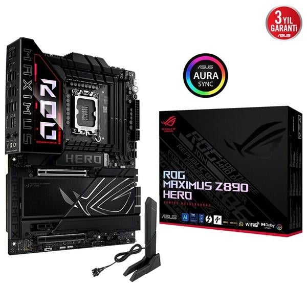 ASUS ROG MAXIMUS Z890 HERO WIFI7 DDR5 HDMI-USBC PCIE 5.0 1851P ATX
