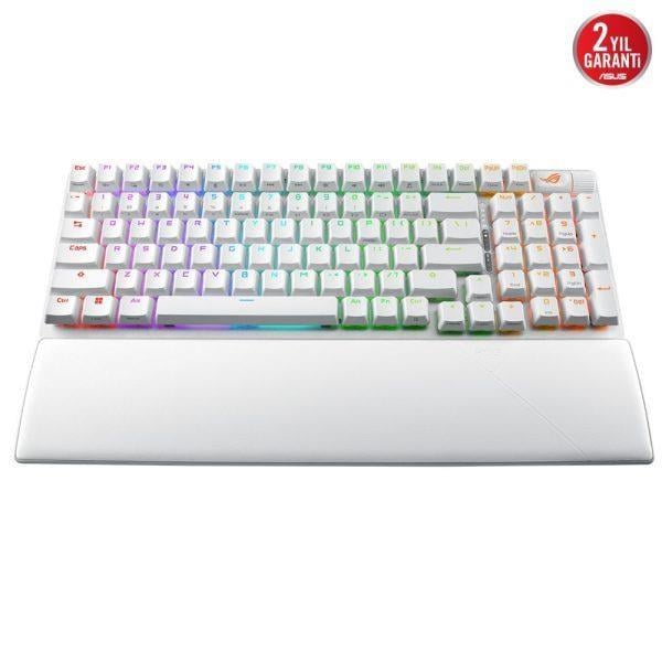 ASUS ROG STRIX SCOPE II 96 NX SNOW KABLOSUZ RGB GAMING KLAVYE ENG BEYAZ
