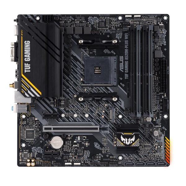 ASUS TUF A520M-PLUS GAMING WIFI DDR4 HDMI DVI PCIe 16X v3.0 AM4 mATX
