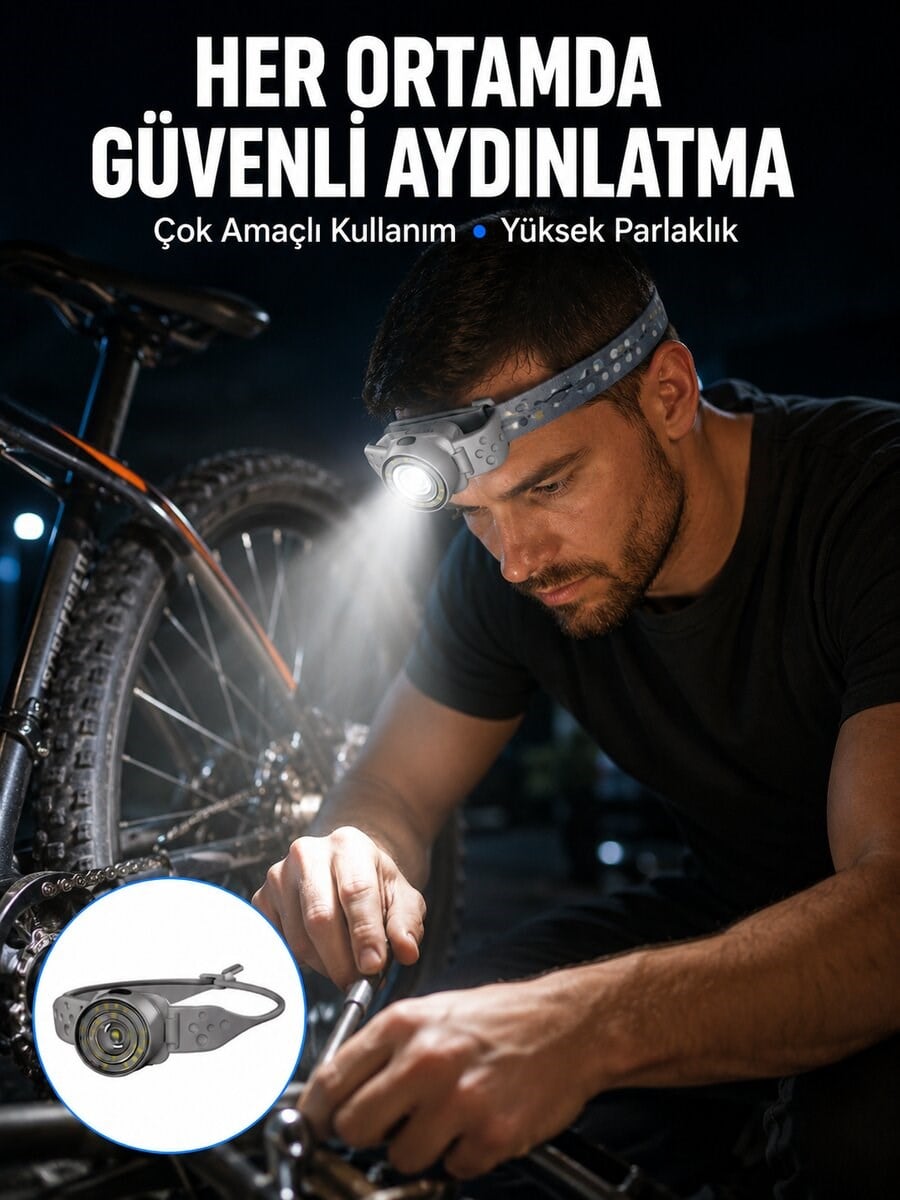 Ayarlanabilir Baş Bantlı LED Kafa Lambası Çok Amaçlı Aydınlatma Çözümü