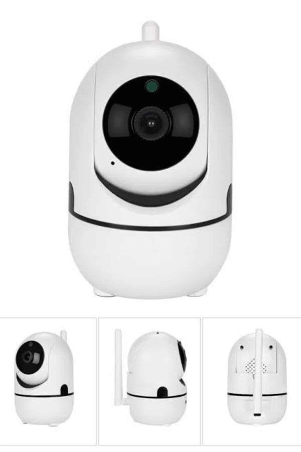 Baby Kamera Kablosuz 720P Beyaz 360 Derece Wifi Kamera Full HD 1080p