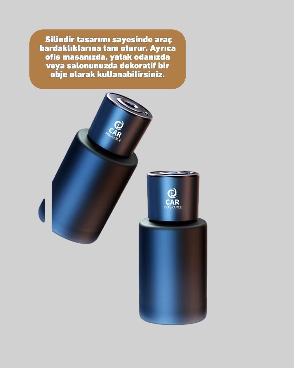 Bardaklık Uyumlu Şarjlı Oto Koku Aparatı Esans Dahil