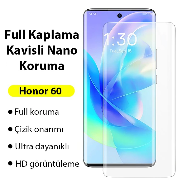 Baseus 0.15mm Honor 60 Kavisli Full Kaplama Nano Ekran Koruyucu-(1903)