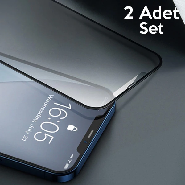 Baseus 0.25MM İPhone 12 Mini 5.4 3D Full Kırılmaz Cam Ekran Koruyucu 2adet-(1903)