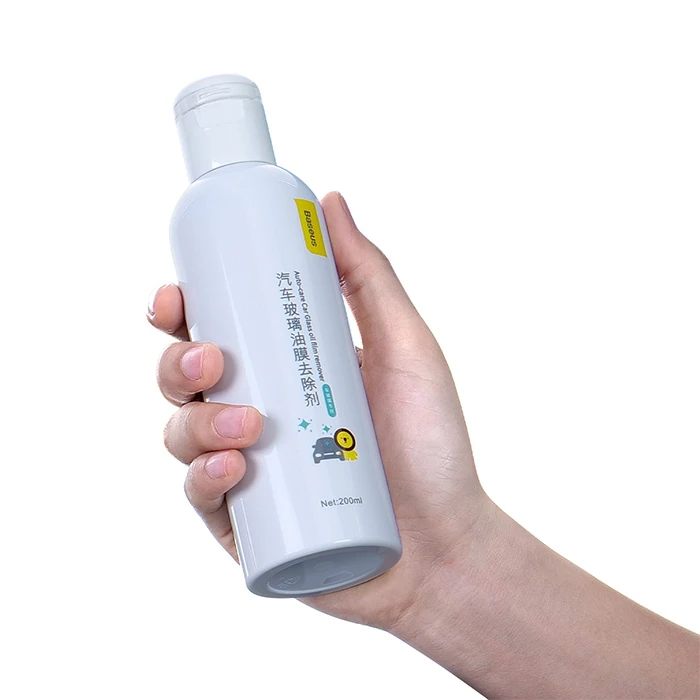 Baseus Araç Bakım Ön Cam Temizliği 200ml Yağ Çözücü ve Parlatıcı Sprey ve Sünger Oto Bakım Seti-(1903)